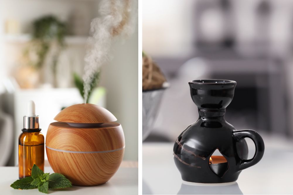 Användning av eterisk olja i aromaterapi med diffusor