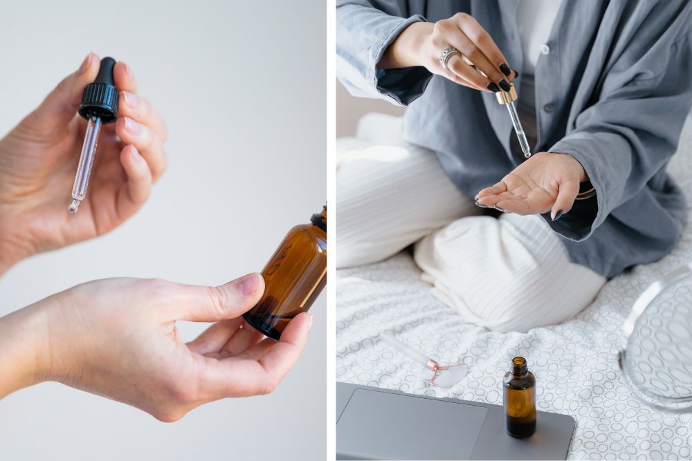 Säker spädning av eteriska oljor i bärolja för massage