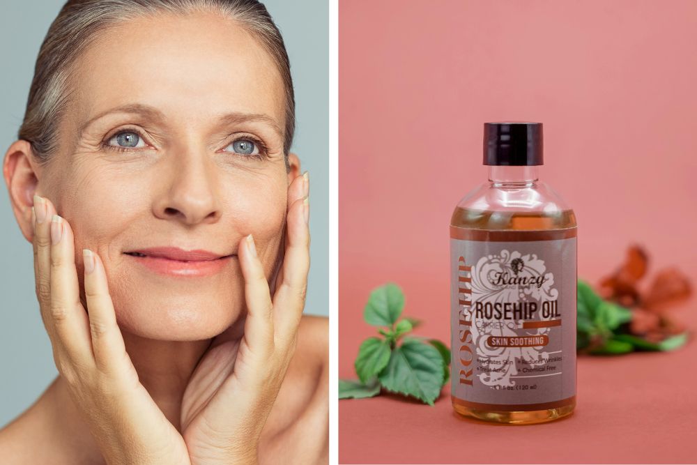 Lyxig vårdande ansiktsolja för mogen hud med rosenolja